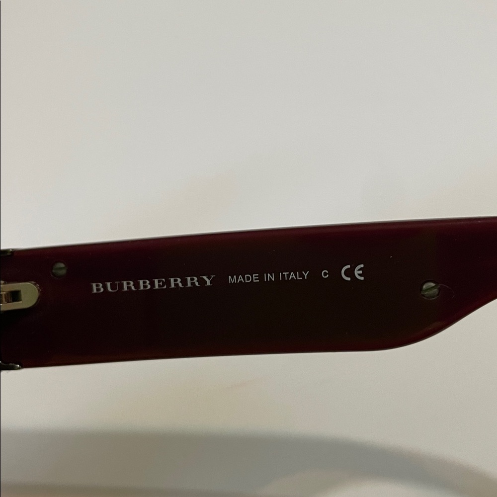 Burberry Burgundy Sunglasses with Stud Accents - Picture 4 of 11